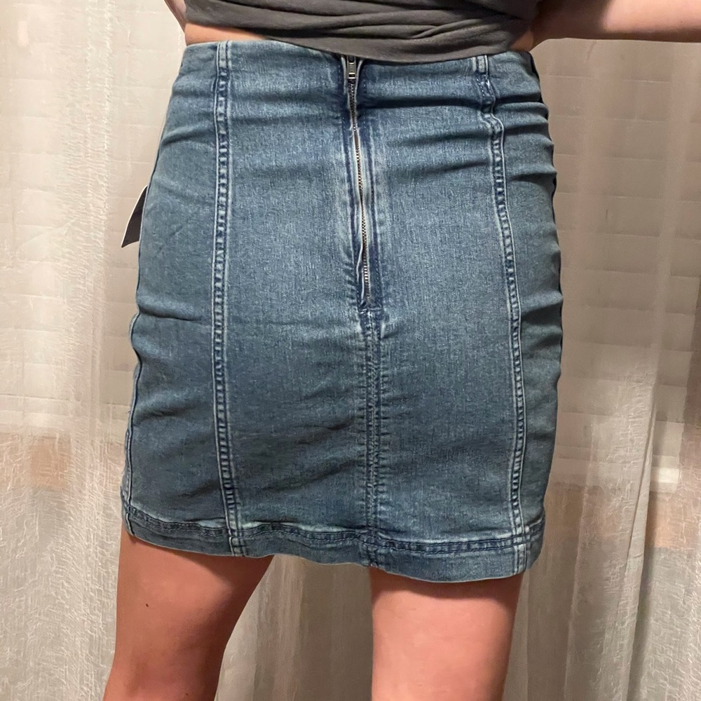 Free People denim skirt